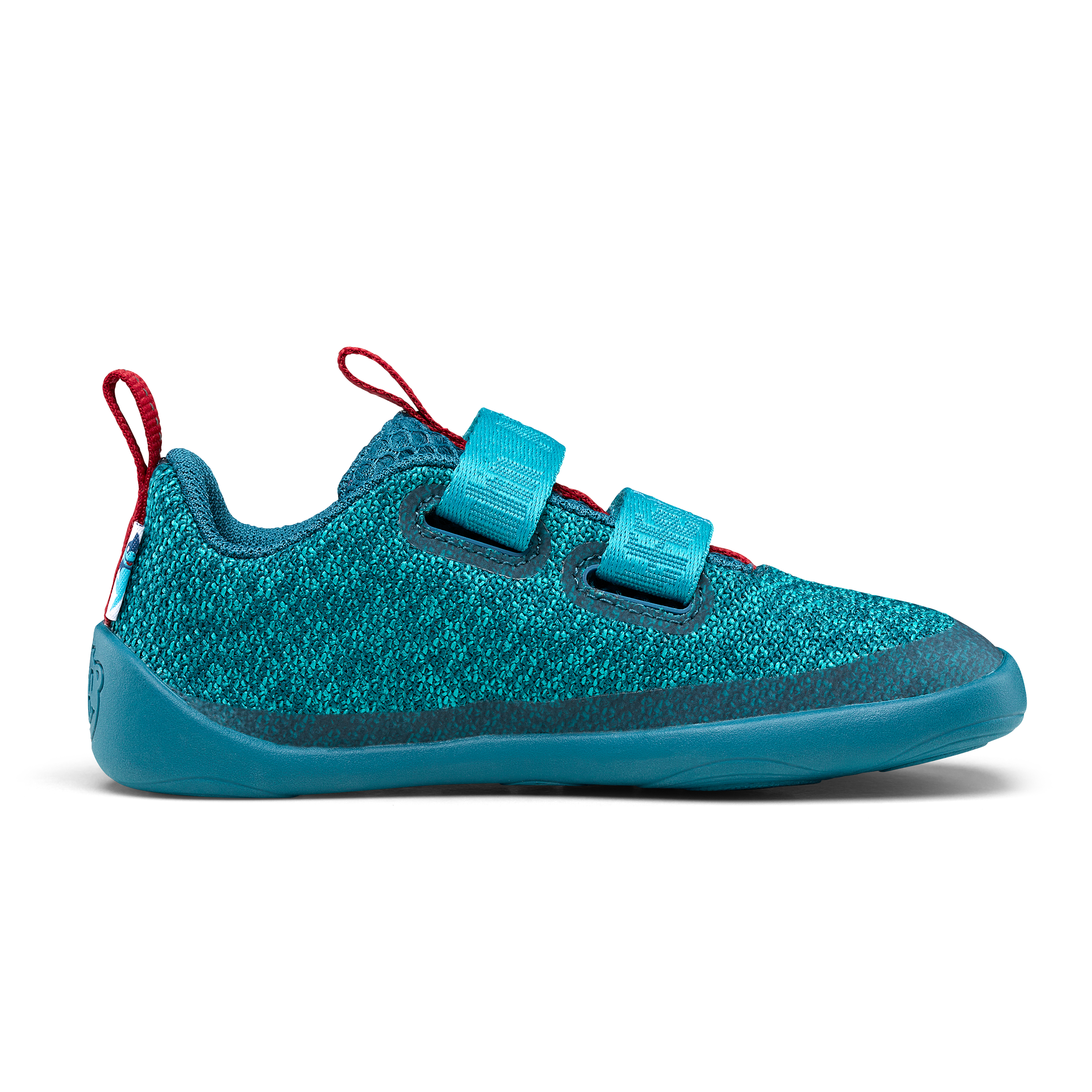 Affenzahn Knit Happy barfods sneakers til børn i farven shark, inderside