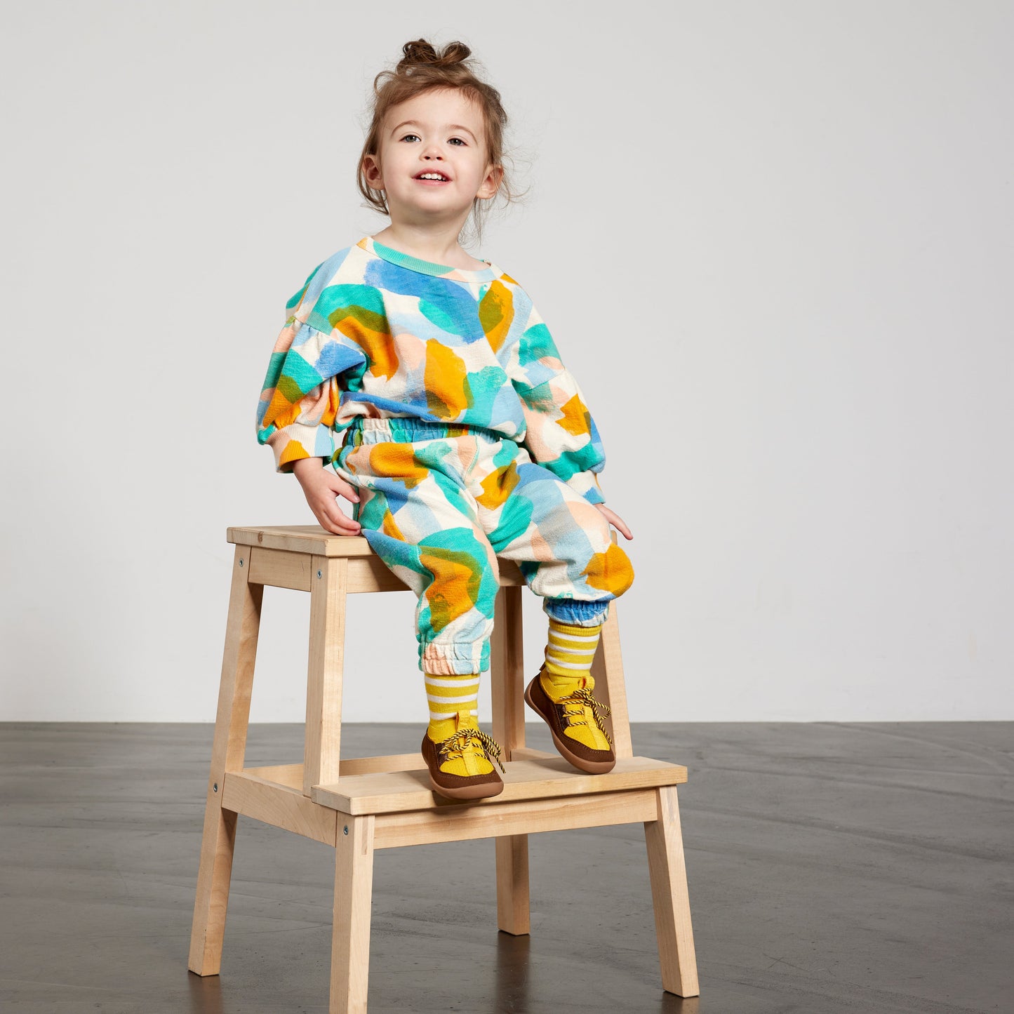 Affenzahn Knit Walker barfods prewalker til baby i farven tiger, lifestyle