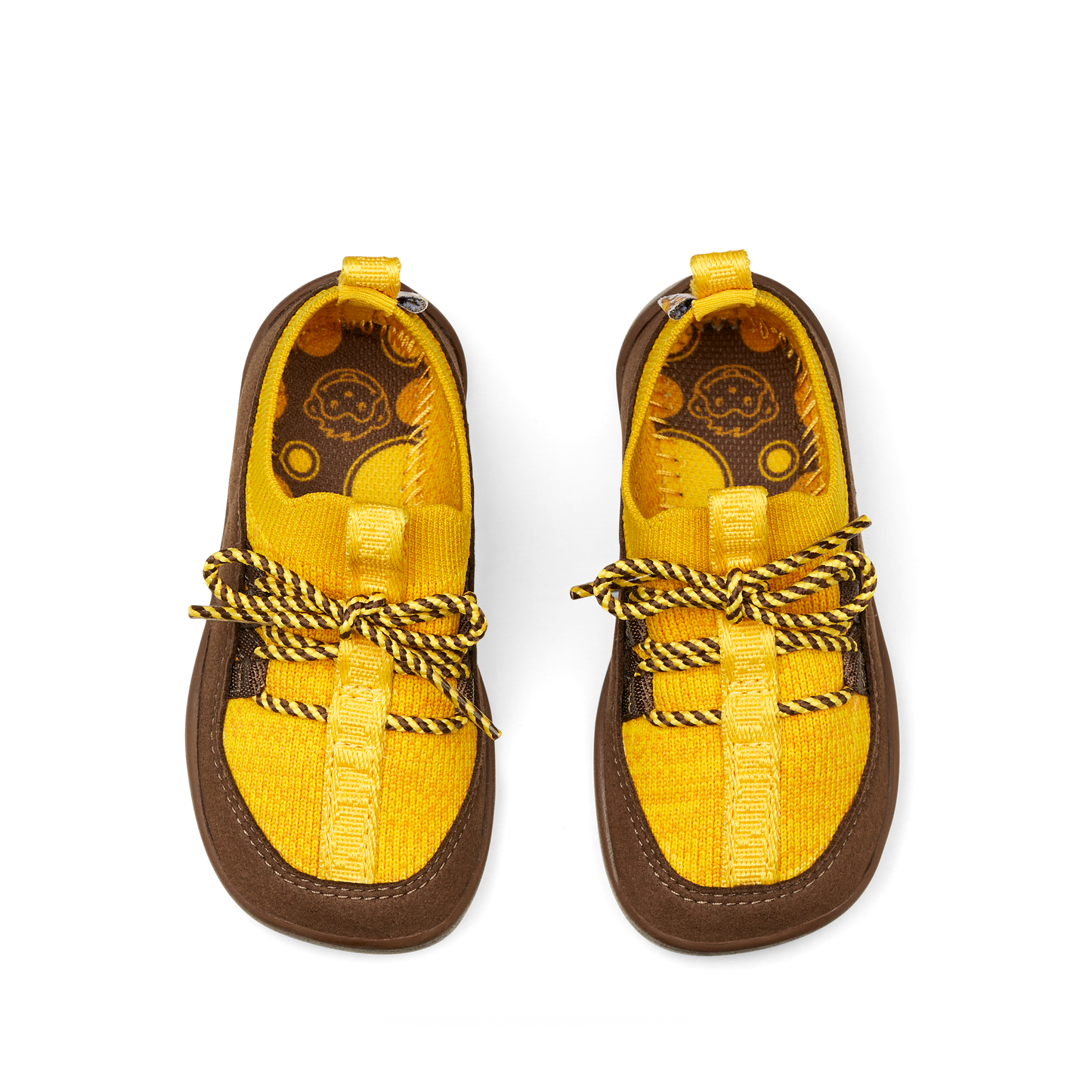 Affenzahn Knit Walker barfods prewalker til baby i farven tiger, top