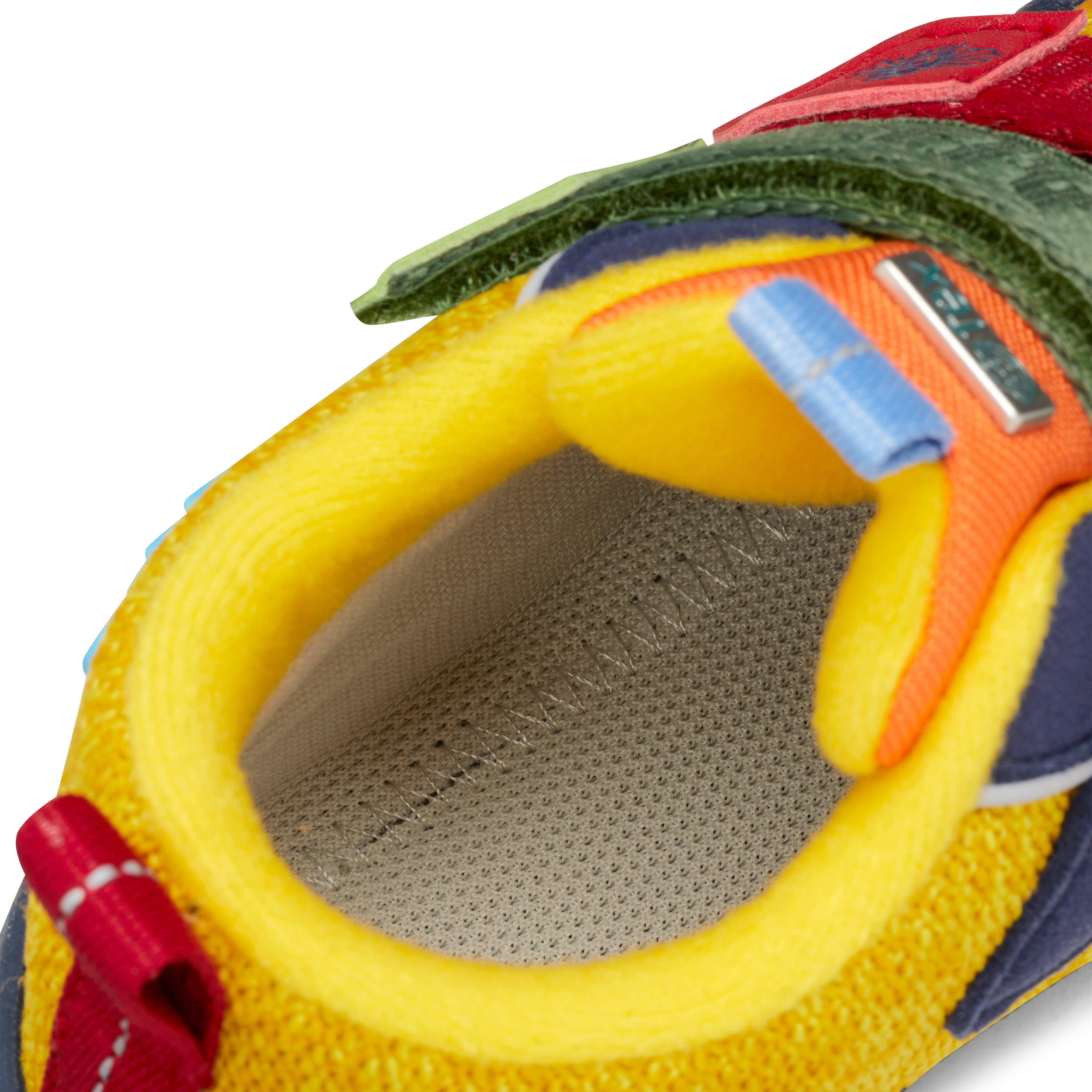 Affenzahn Low Boot Knit Happy barfods overgangssko til børn i farven toucan, detalje