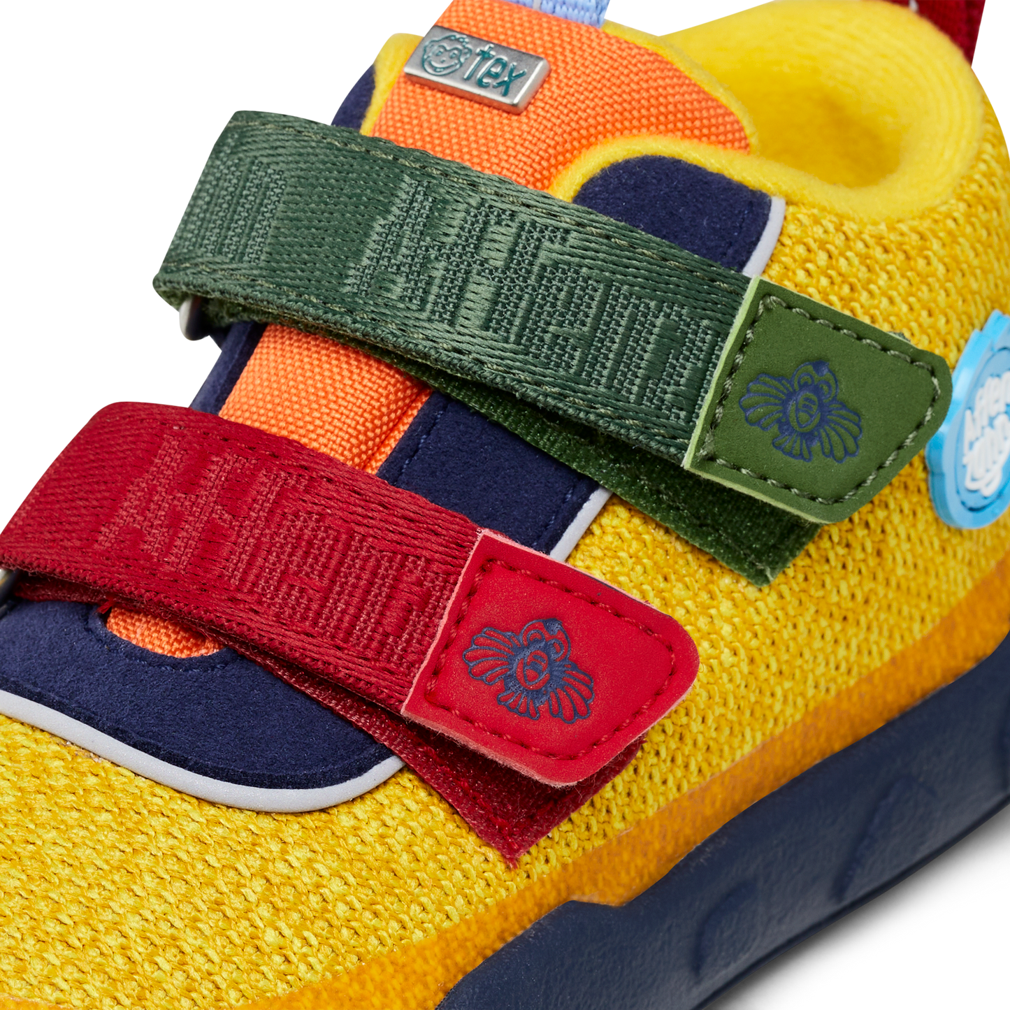 Affenzahn Low Boot Knit Happy barfods overgangssko til børn i farven toucan, detalje