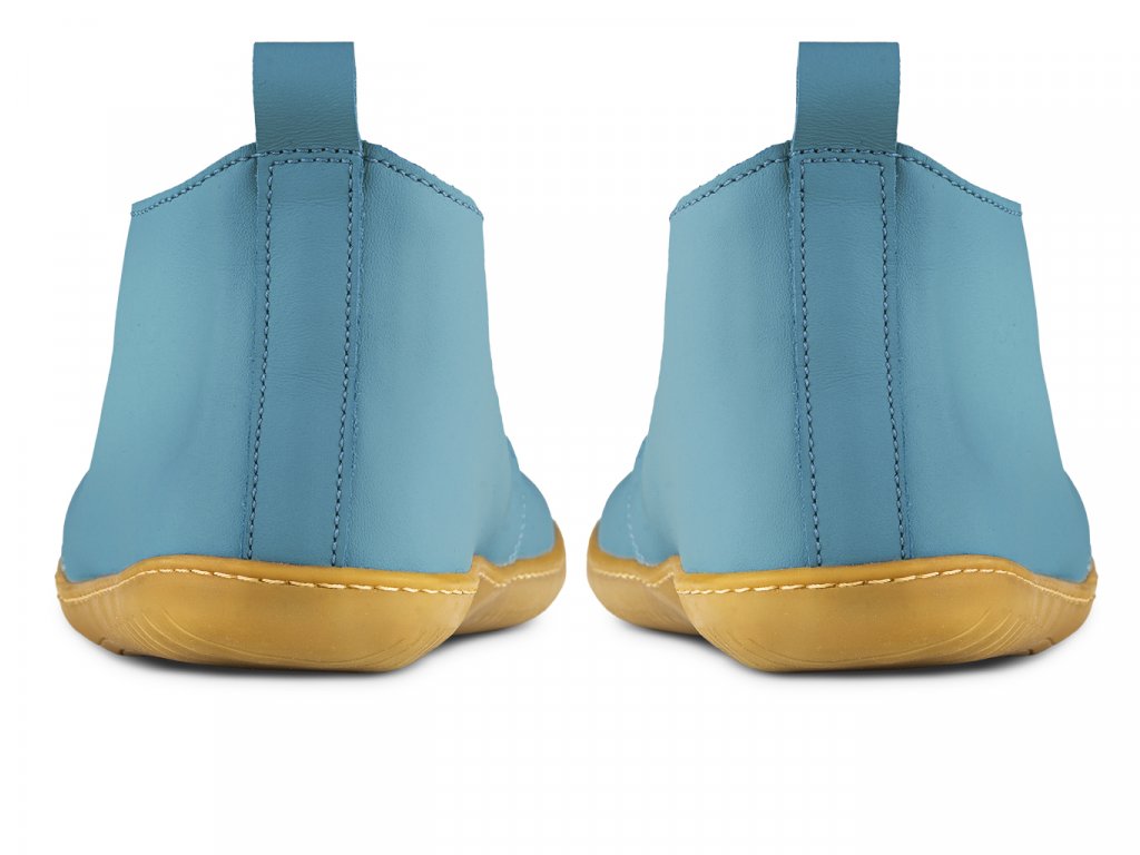 Aylla Tiksi Womens barfods snørestøvletter til kvinder i farven turquoise, bagfra