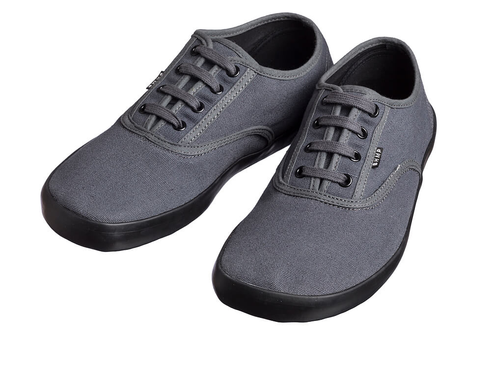 Bohempia Kolda barfods canvas sneakers til kvinder og mænd i farven grey, par