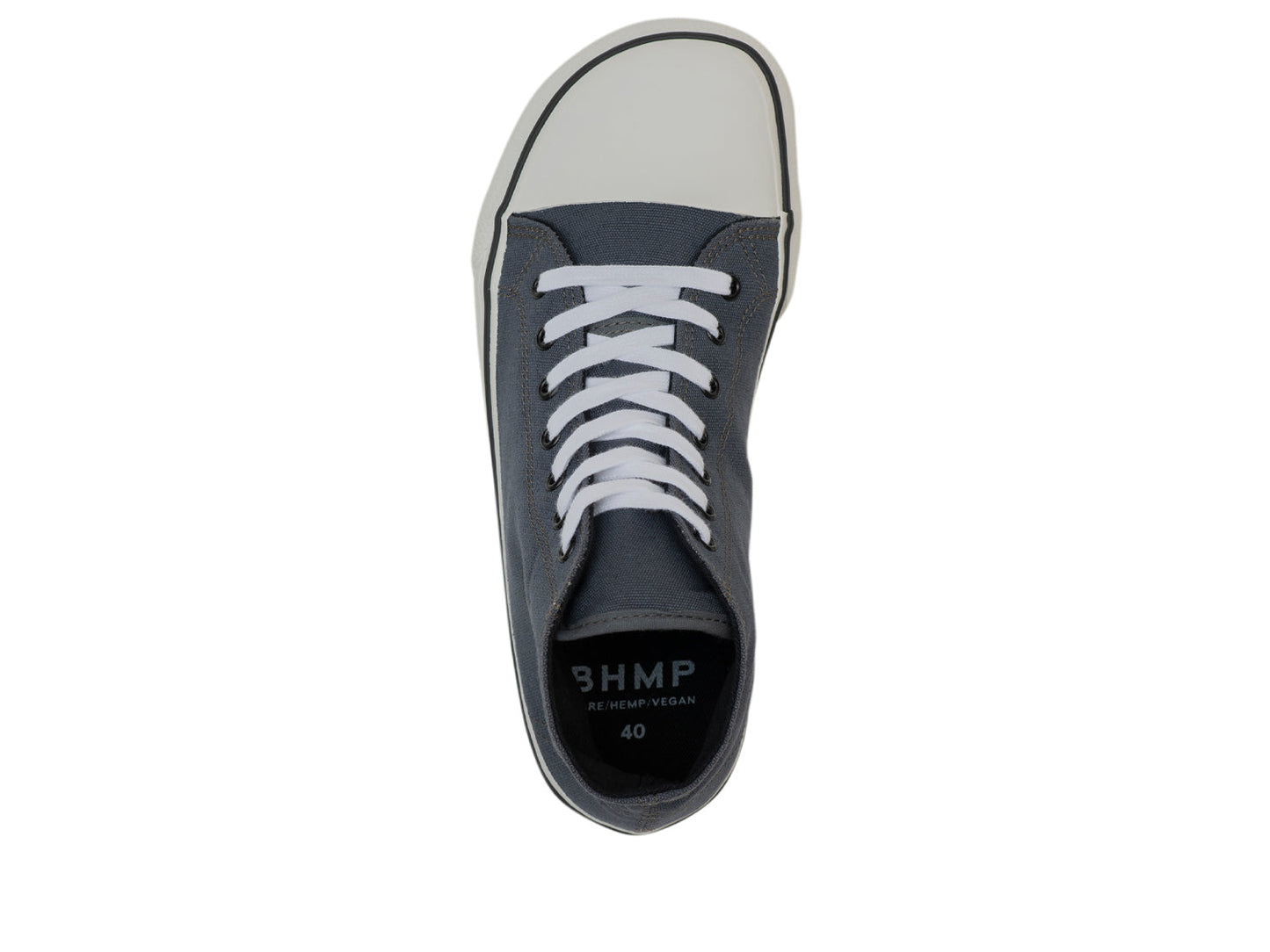 Bohempia Orik 2.0 barfods converse sneakers til kvinder og mænd i farven grey-white, top
