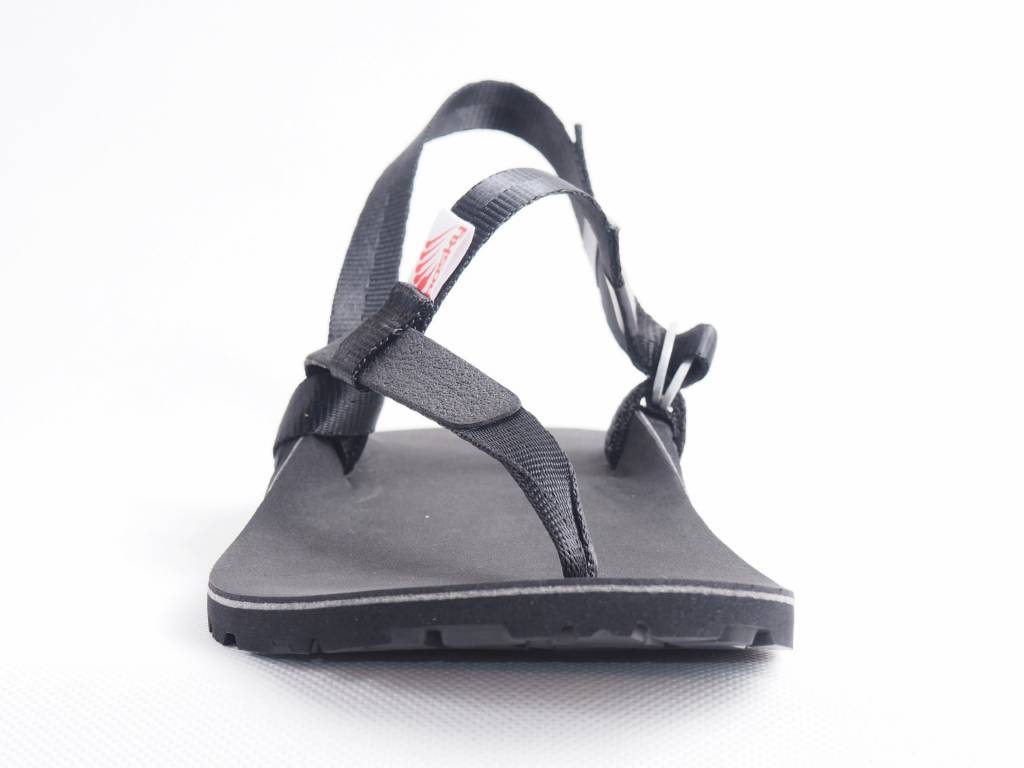 Bosky Light barfods lette sandaler til kvinder og mænd i farven black, forfra