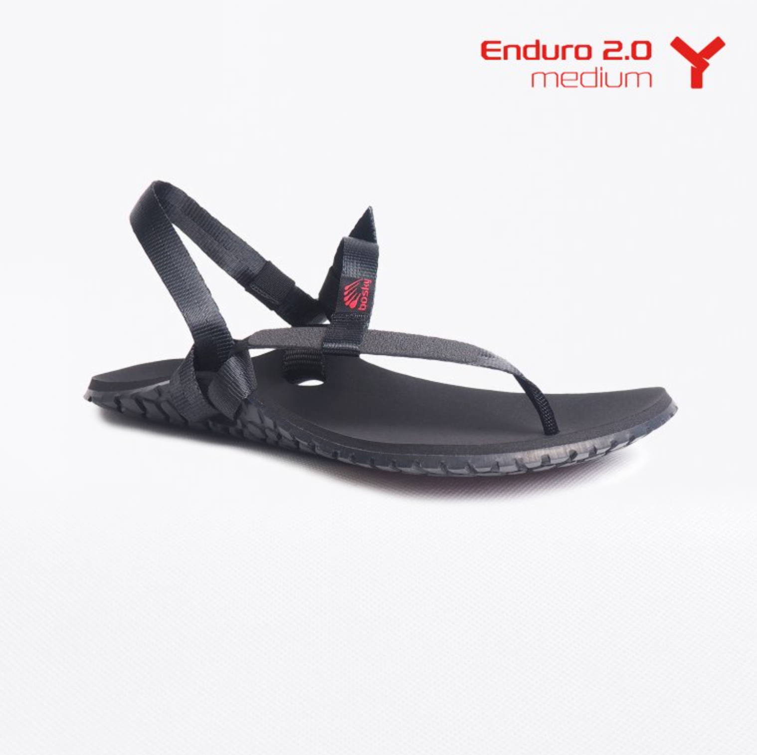 Bosky Enduro 2.0 Y Medium barfods sandaler til kvinder og mænd i farven black, yderside