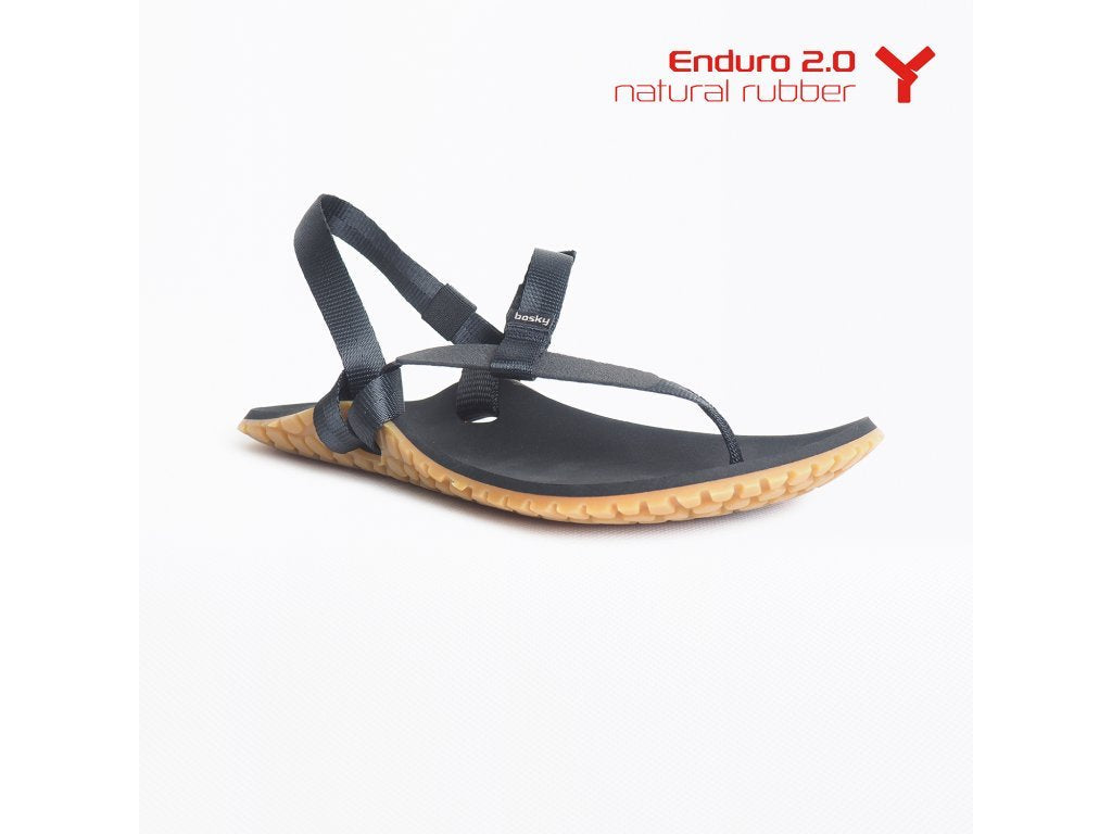 Bosky Enduro Natural Rubber barfods sandal til kvinder og mænd i farven nat. rubber, yderside