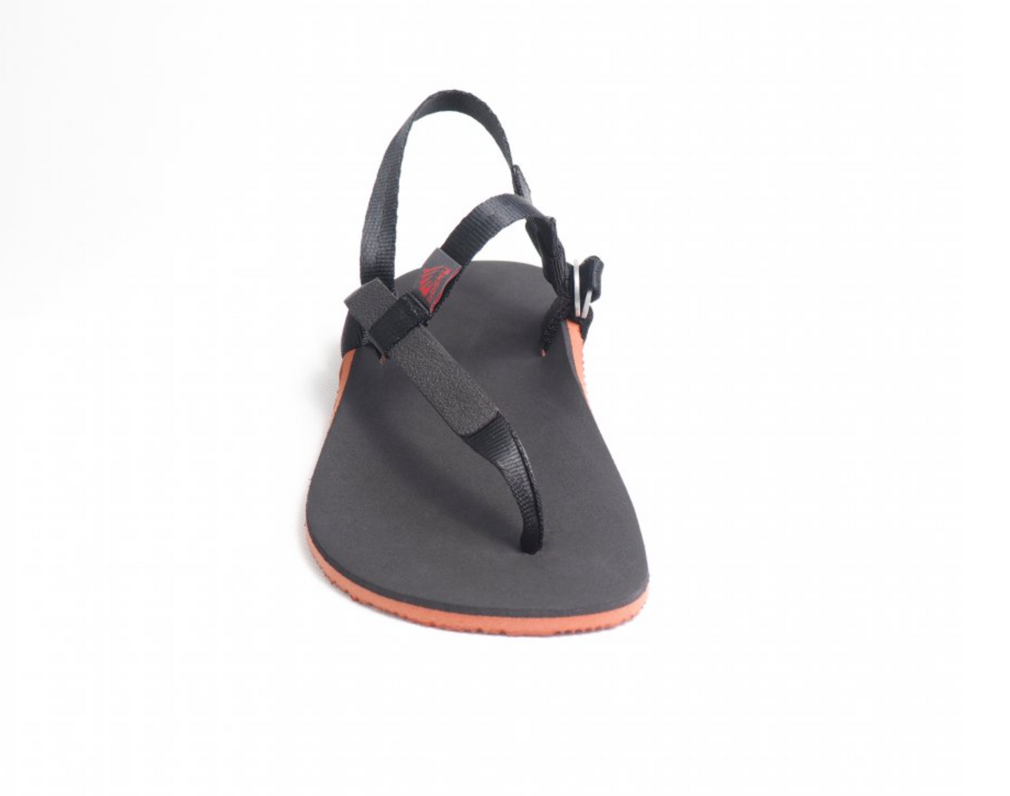 Bosky Superlight barfods sandaler til kvinder og mænd i farven red brick, forfra