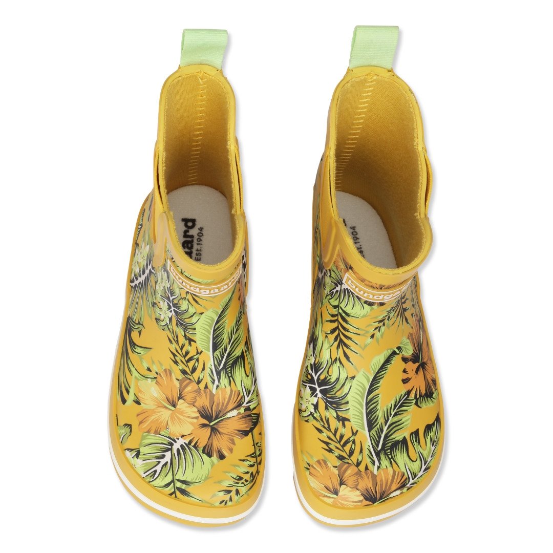 Bundgaard Charly Low barfods korte gummistøvler til børn i farven tropical, top