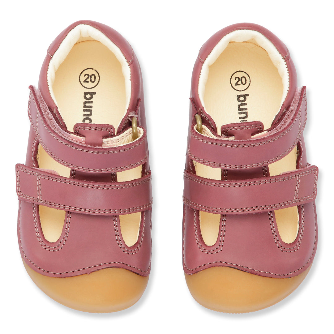 Bundgaard Petit Summer barfods sandaler til børn i farven dark rose, top