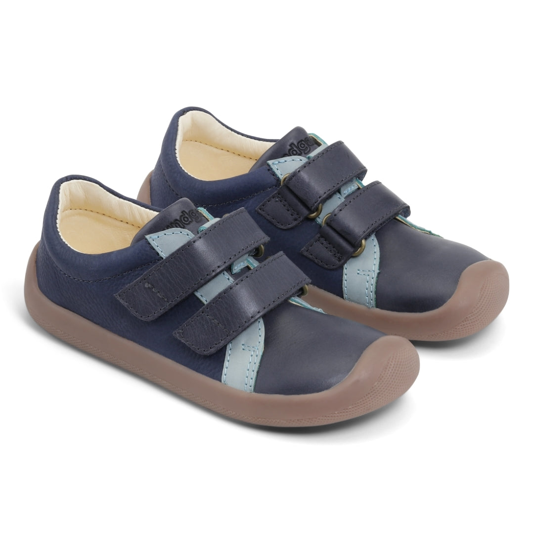 Bundgaard The Walker Velcro barfods sneakers til børn i farven navy, par
