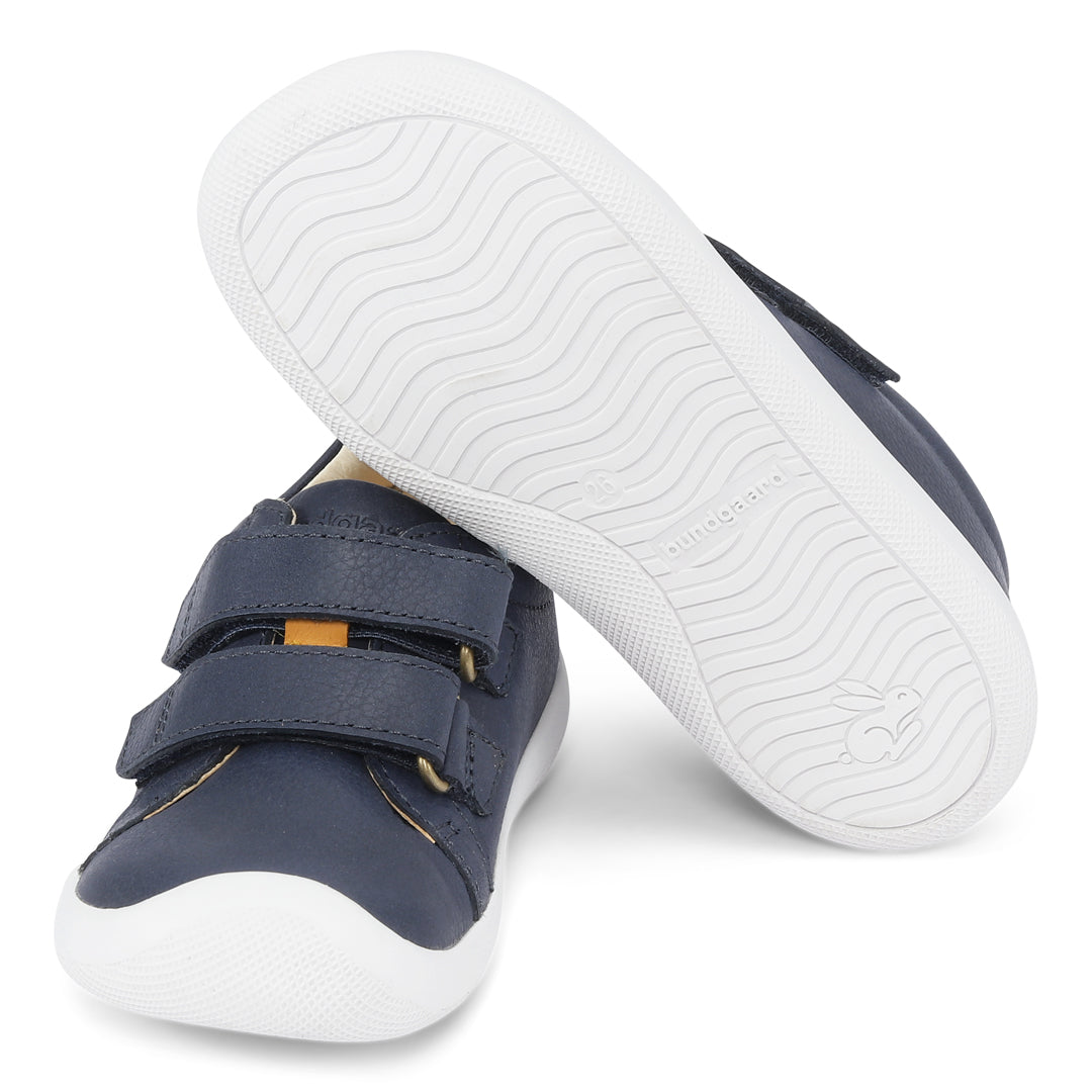 Bundgaard The Walker Velcro barfods sneakers til børn i farven navy-white, par