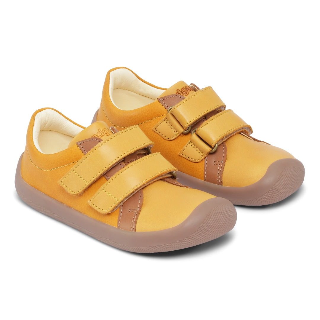 Bundgaard The Walker Velcro barfods sneakers til børn i farven yellow, par