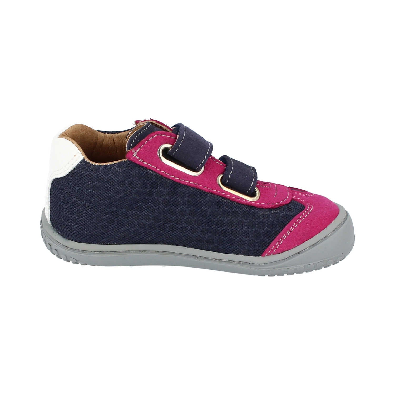 Filii Leguan "Medium" barfods sneakers til børn i farven ocean pink, inderside