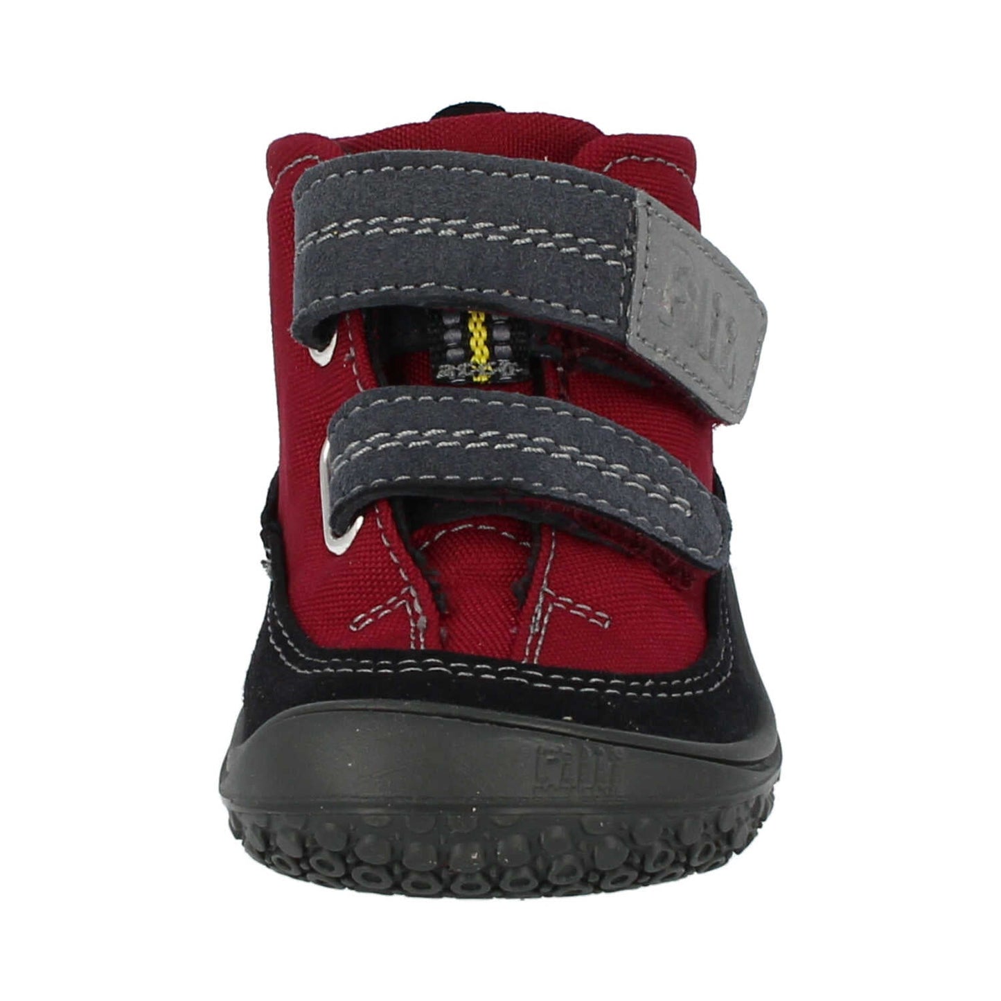Filii Viper Velcro "Medium" barfods high sneakers til børn i farven berry, forfra