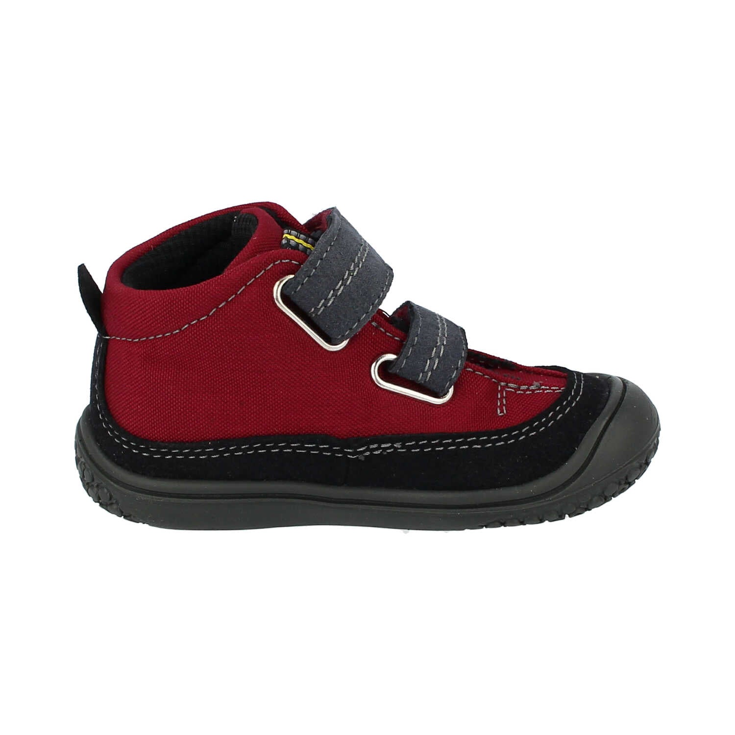 Filii Viper Velcro "Medium" barfods high sneakers til børn i farven berry, inderside