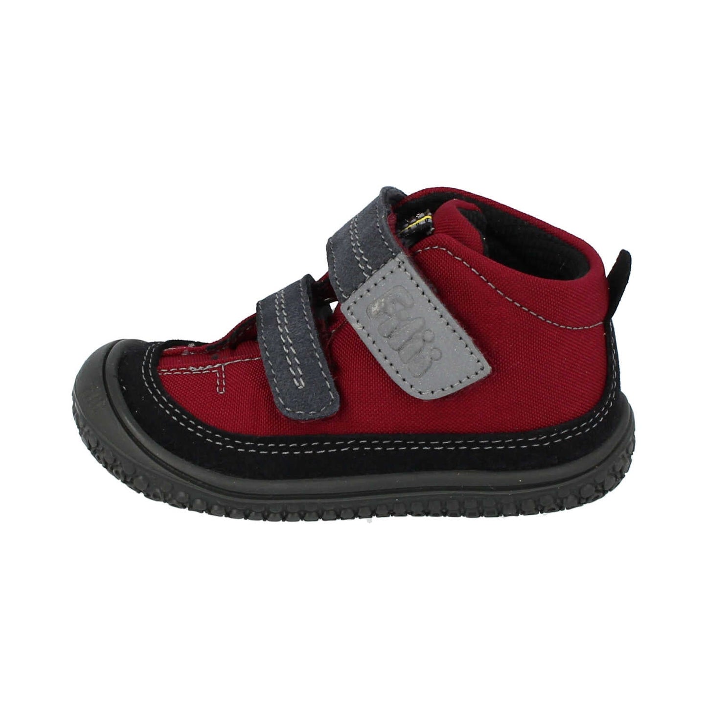 Filii Viper Velcro "Medium" barfods high sneakers til børn i farven berry, yderside