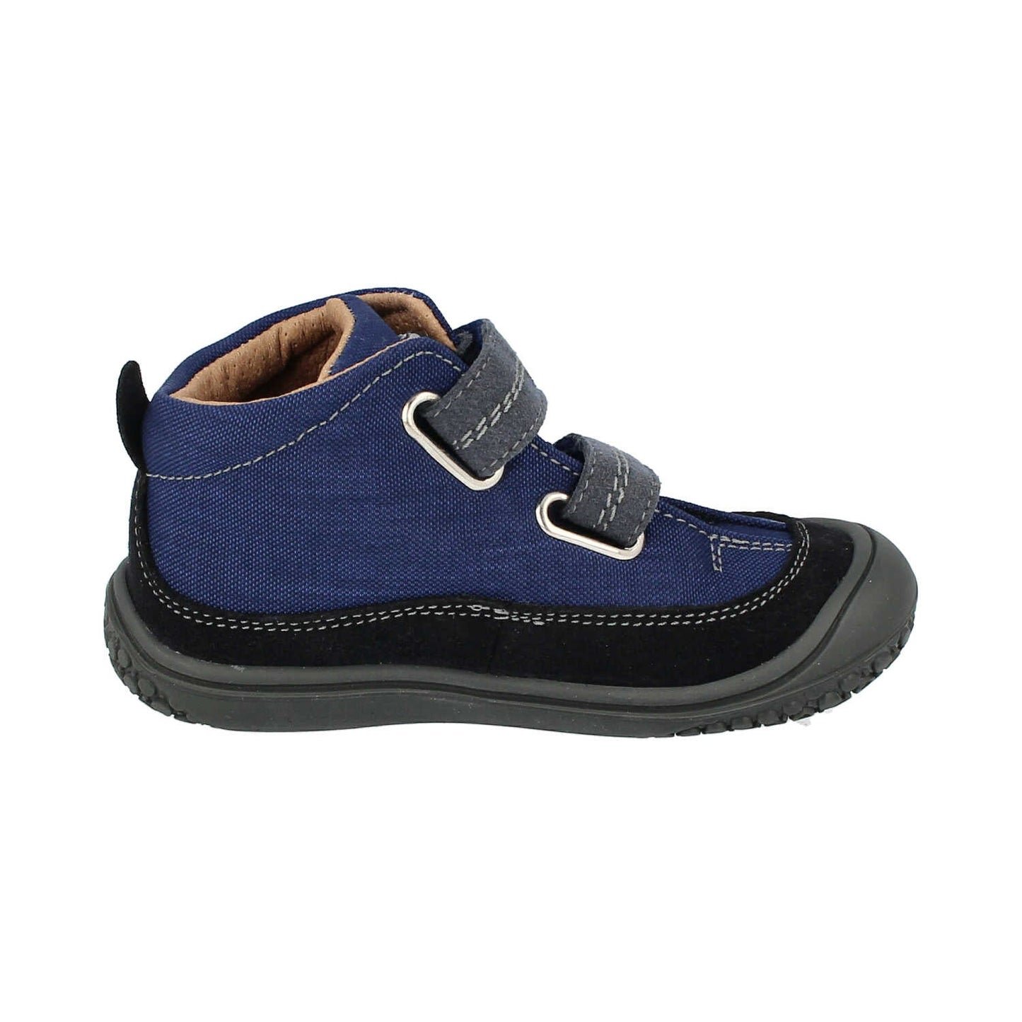 Filii Viper Velcro "Medium" barfods high sneakers til børn i farven ocean, inderside