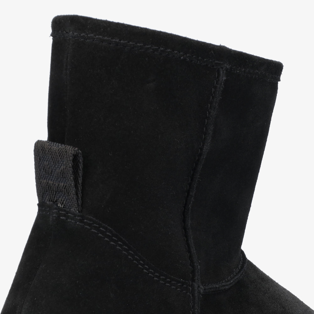 Groundies Cozy Boot Women barfods vinterstøvler til kvinder i farven black, detalje