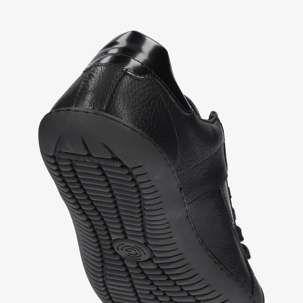 Groundies Melbourne Leather Women barfods sneakers til kvinder i farven black, detalje