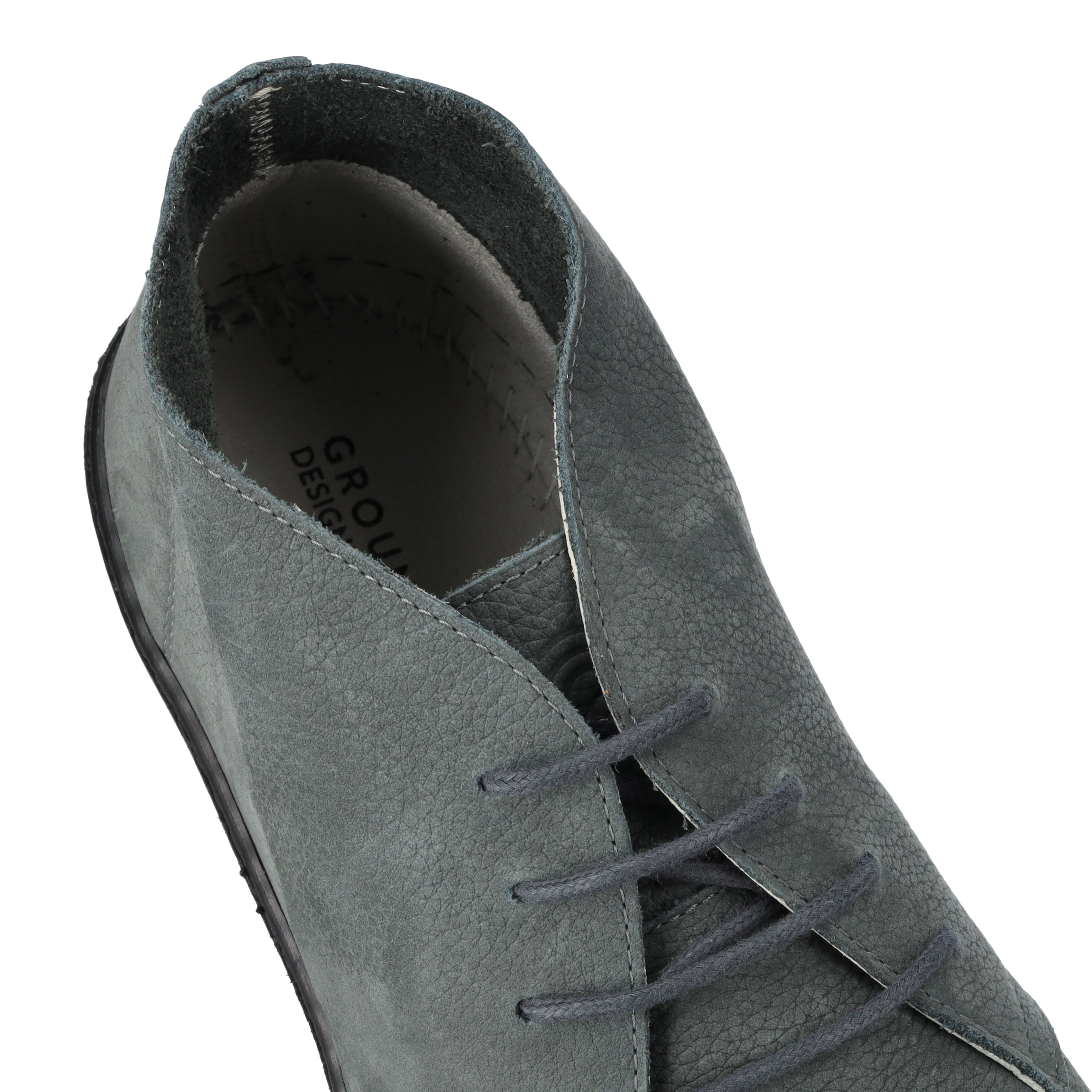 Groundies Milano Soft Men barfods anklehøj støvle til mænd i farven gray, detalje