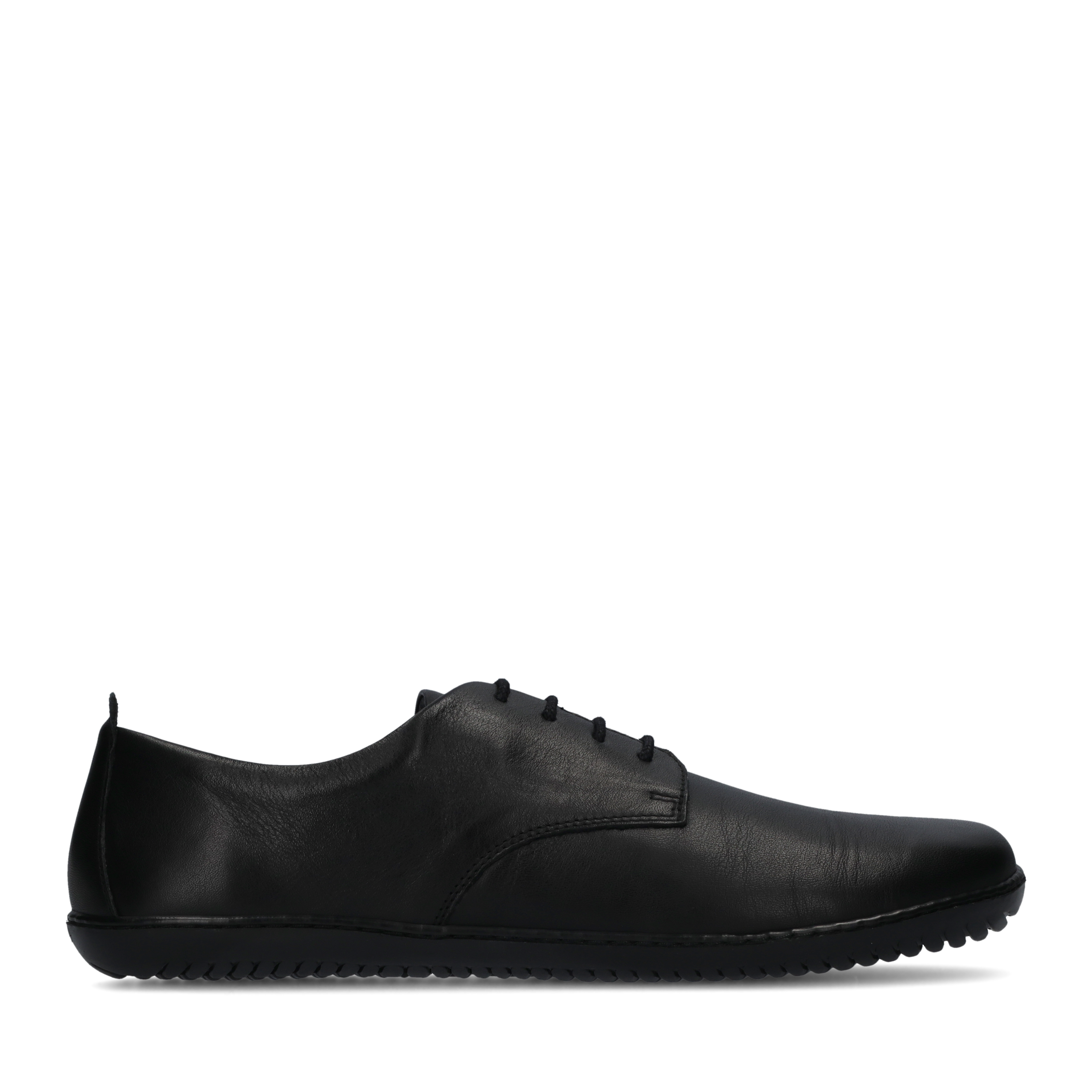 Groundies Palermo Men barfods klassisk oxford sko til mænd i farven black, yderside