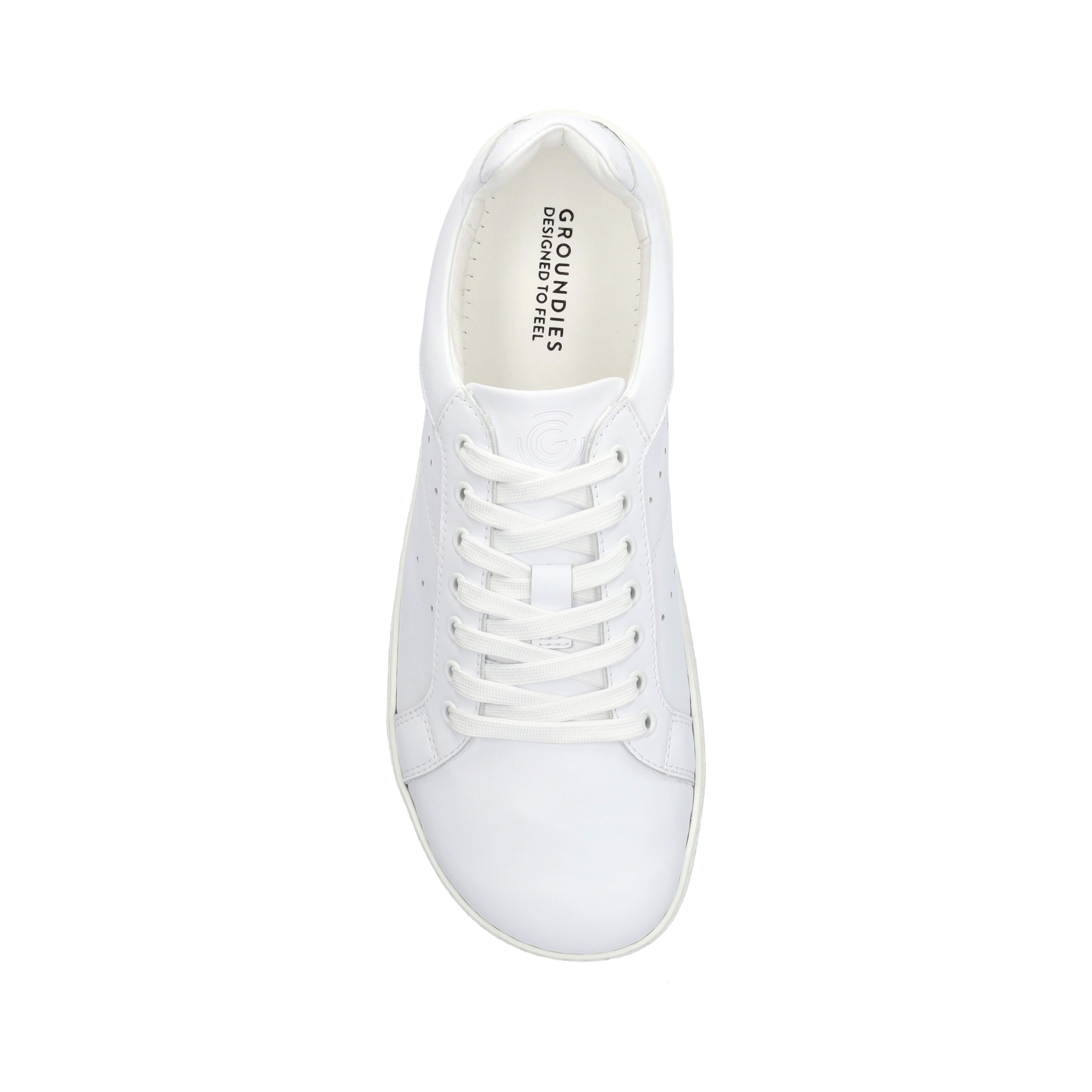 Groundies Universe Pure Women barfods sneakers til kvinder i farven white, top