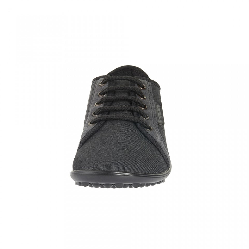 Leguano Aktiv barfods all-around sko til kvinder og mænd i farven graphite grey, forfra