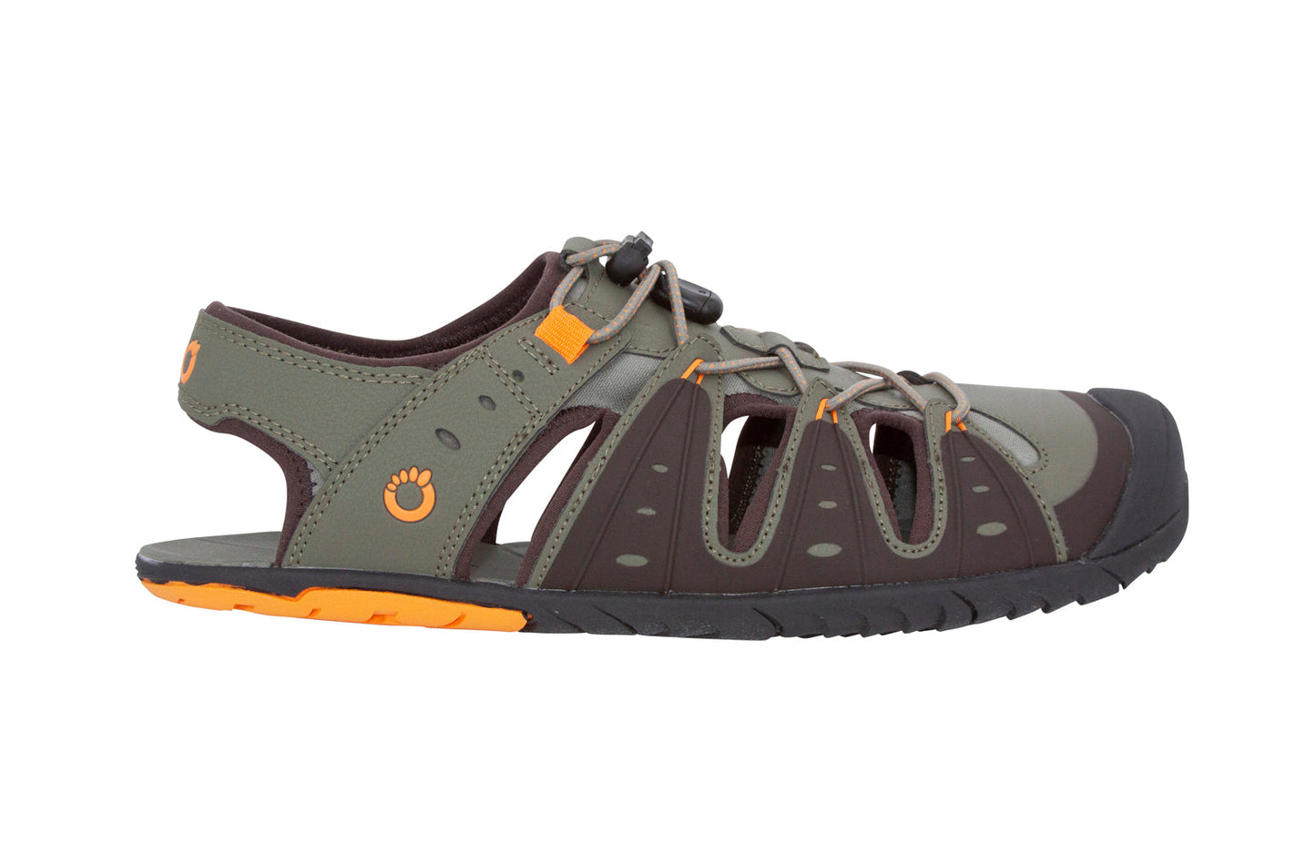 Mærkbare Colorado Mens barfods sandaler til mænd i farven olive, yderside