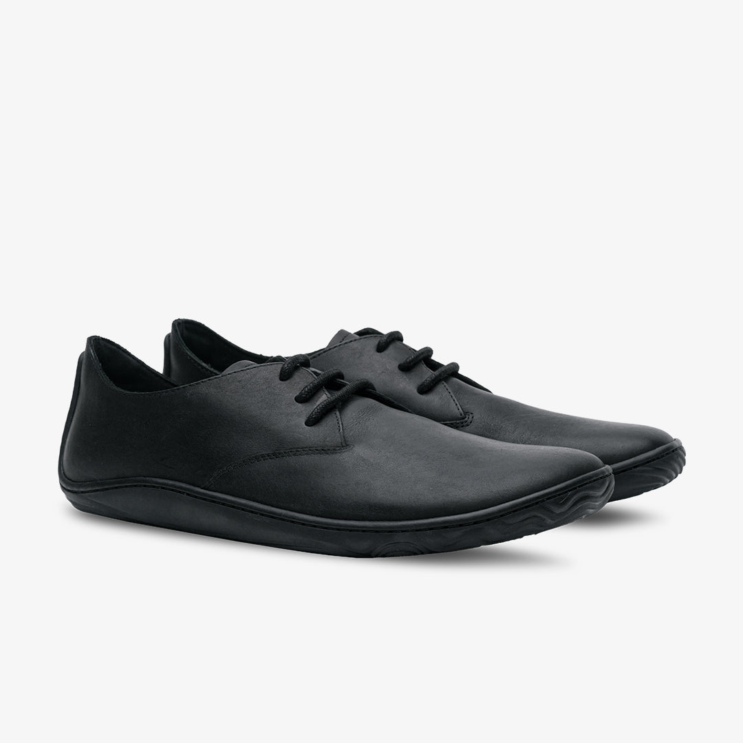 Vivobarefoot Addis Oxford Mens barfods oxford sko til mænd i farven black, par