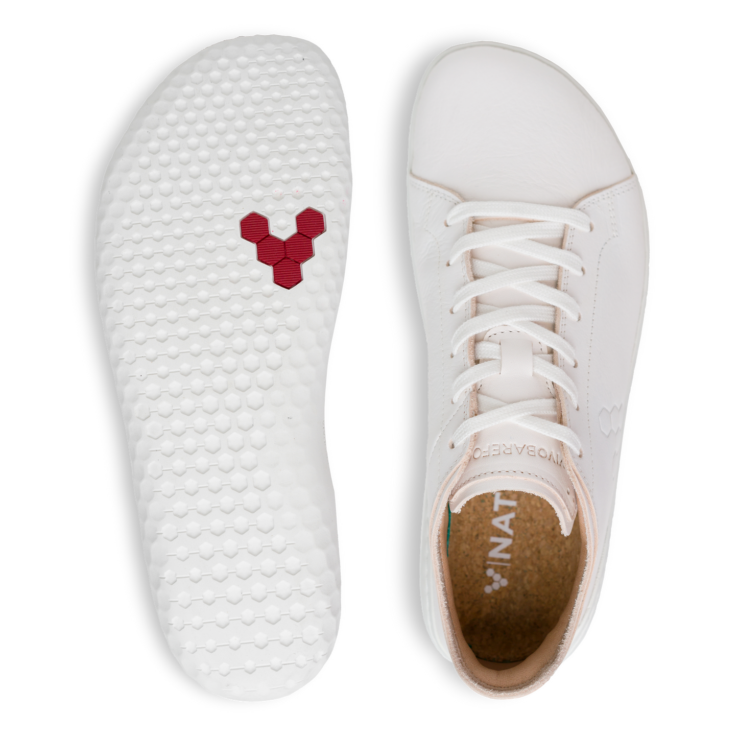 Vivobarefoot Geo Court III Mens barfods sneakers til mænd i farven bright white, top