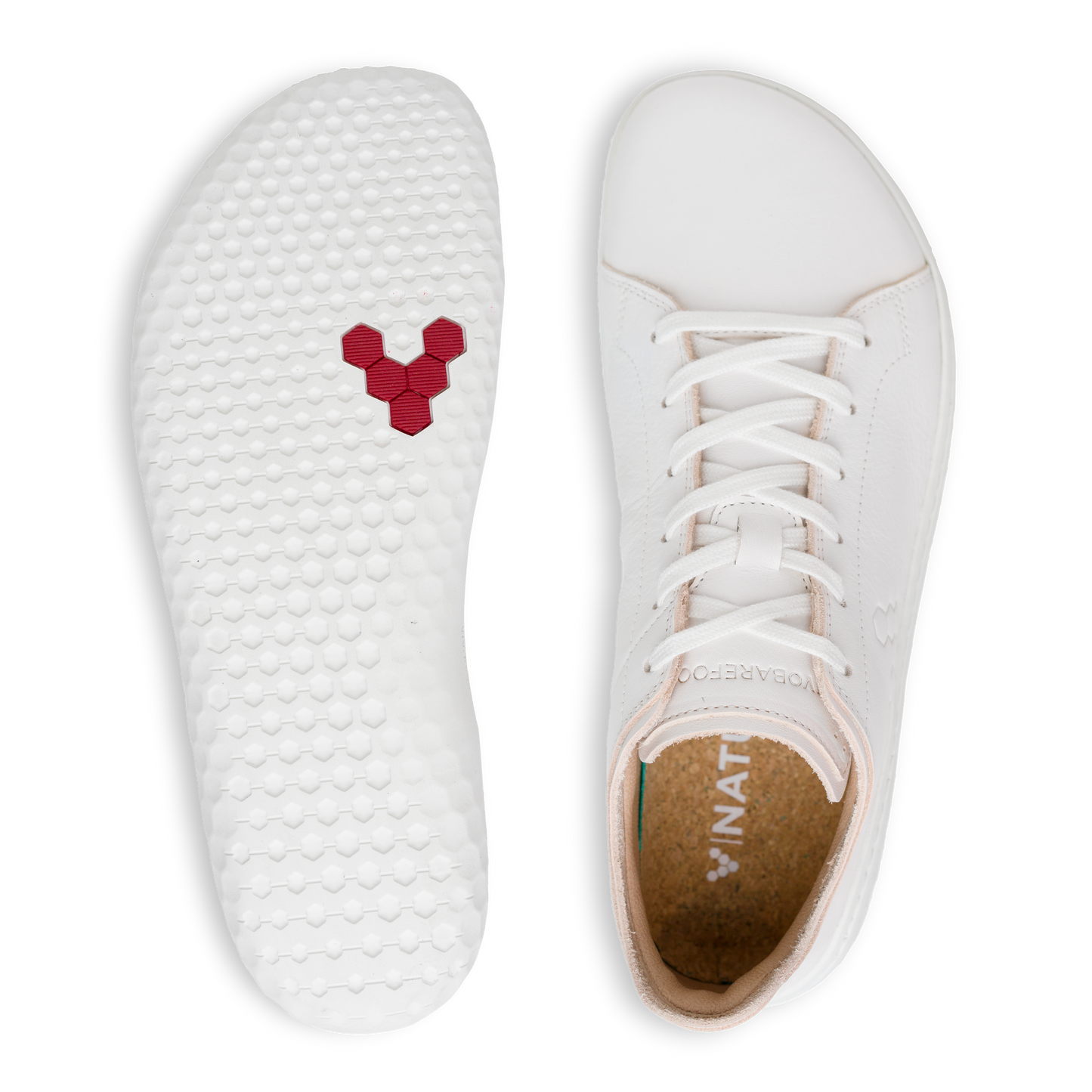 Vivobarefoot Geo Court III Womens barfods sneakers til kvinder i farven bright white, top