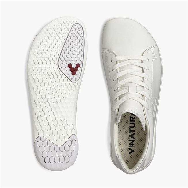 Vivobarefoot Geo Court Mens barfods sneakers til mænd i farven bright white, top