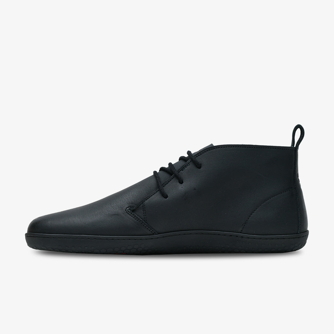 Vivobarefoot Gobi III Mens barfods oxford business sko til mænd i farven black leather, inderside