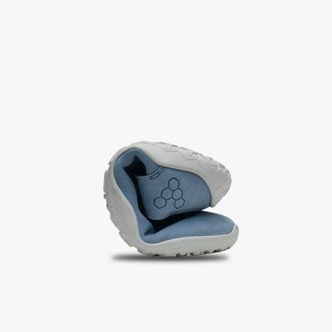 Vivobarefoot Magna FG barfods high sneakers til kvinder i farven haze blue, rullet