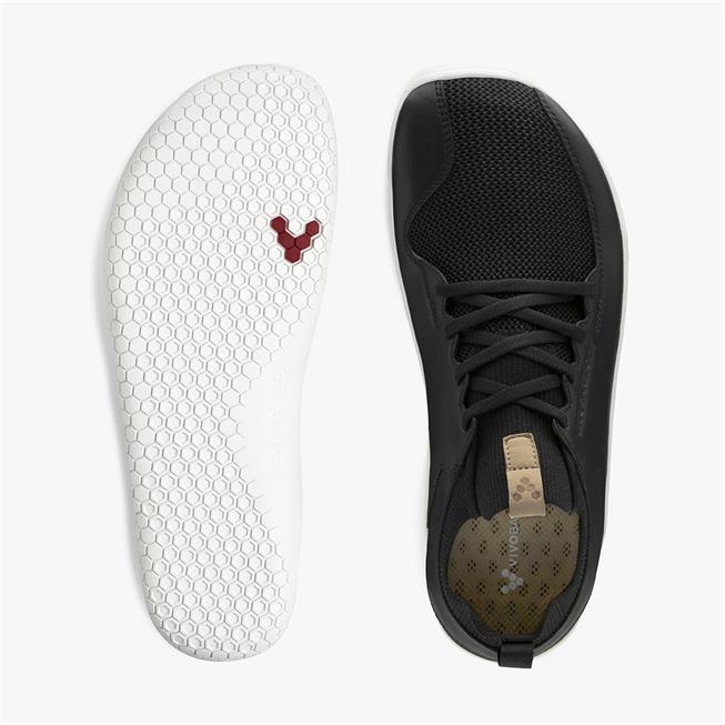 Vivobarefoot Primus Knit Mens barfods sneakers til mænd i farven black, top