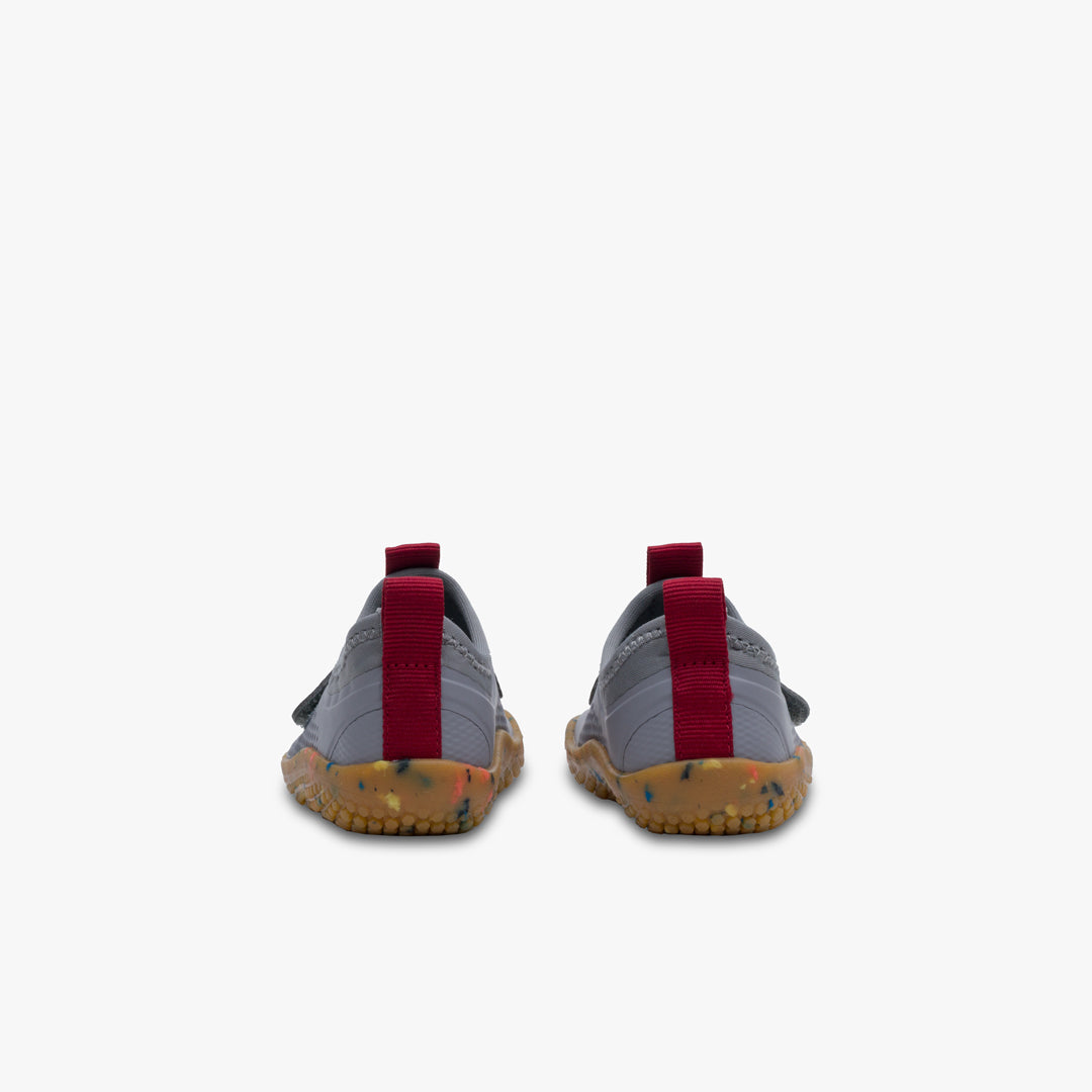 Vivobarefoot Primus Sport II Toddler barfods sneakers til tumlinge i farven zinc, bagfra