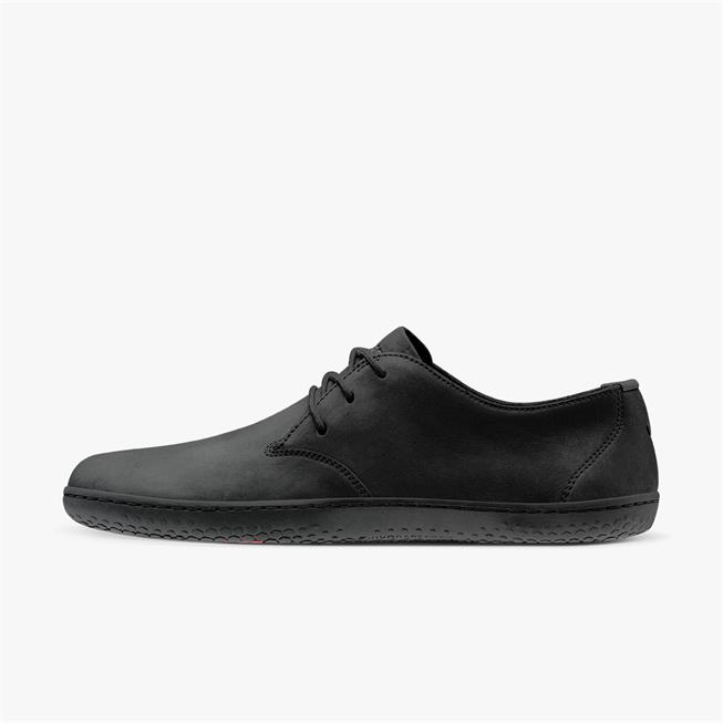 Vivobarefoot Ra II Mens barfods oxford business sko til mænd i farven black, inderside