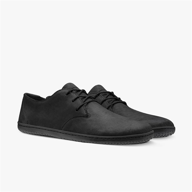 Vivobarefoot Ra II Mens barfods oxford business sko til mænd i farven black, par