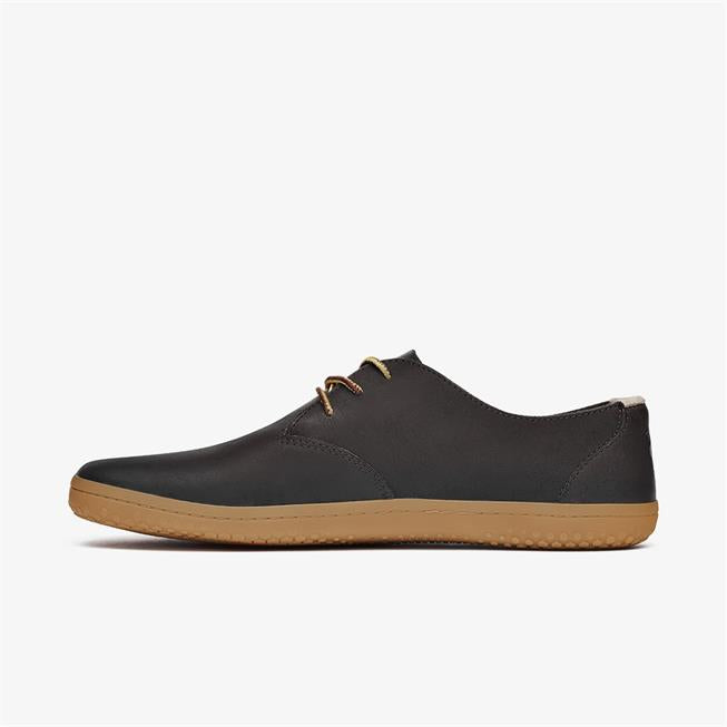 Vivobarefoot Ra II Mens barfods oxford business sko til mænd i farven brown, inderside