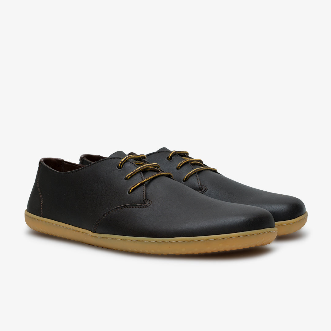 Vivobarefoot Ra III Mens barfods klassisk oxford business sko til mænd i farven brown leather, par