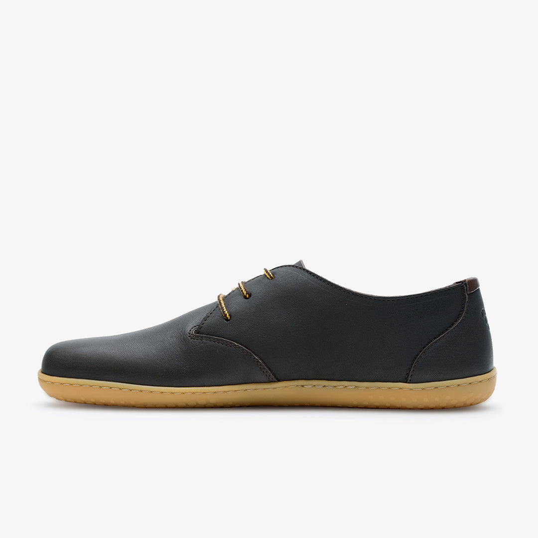Vivobarefoot Ra III Mens barfods klassisk oxford business sko til mænd i farven brown leather, inderside