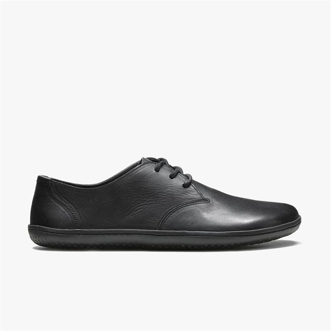 Vivobarefoot Ra Lux Mens barfods oxford business sko til mænd i farven black, yderside