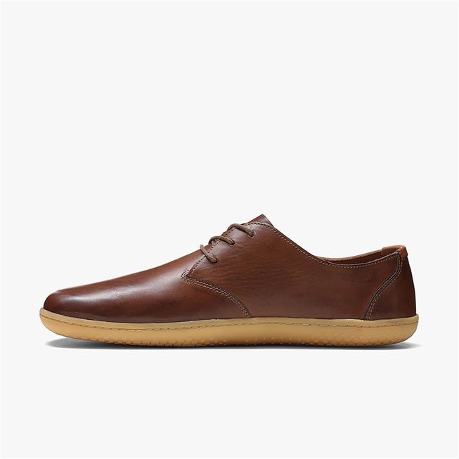 Vivobarefoot Ra Lux Mens barfods oxford business sko til mænd i farven brown, inderside