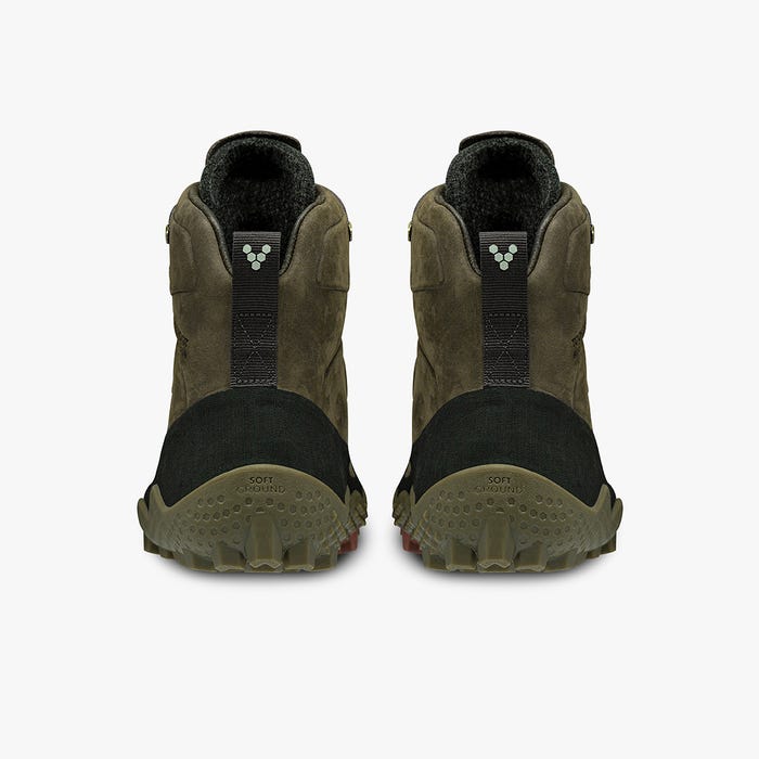 Vivobarefoot Tracker All Weather SG Mens barfods vinterstøvler til mænd i farven bracken, bagfra