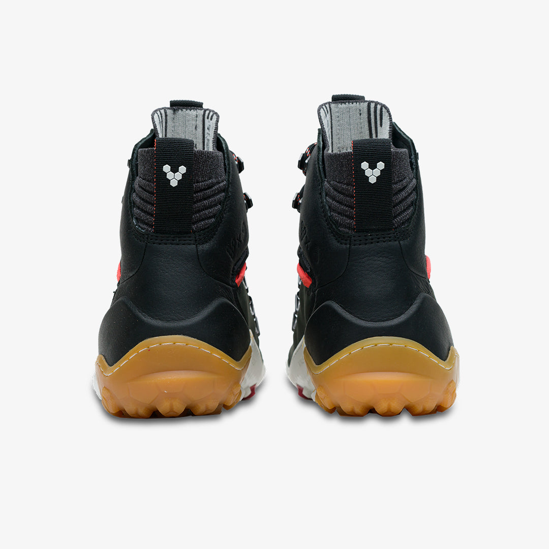 Vivobarefoot Tracker Decon FG2 Mens barfods støvler til mænd i farven obsidian, bagfra