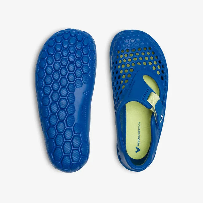 Vivobarefoot Ultra Bloom Kids barfods vandsko/sandaler til børn i farven amparo blue, top