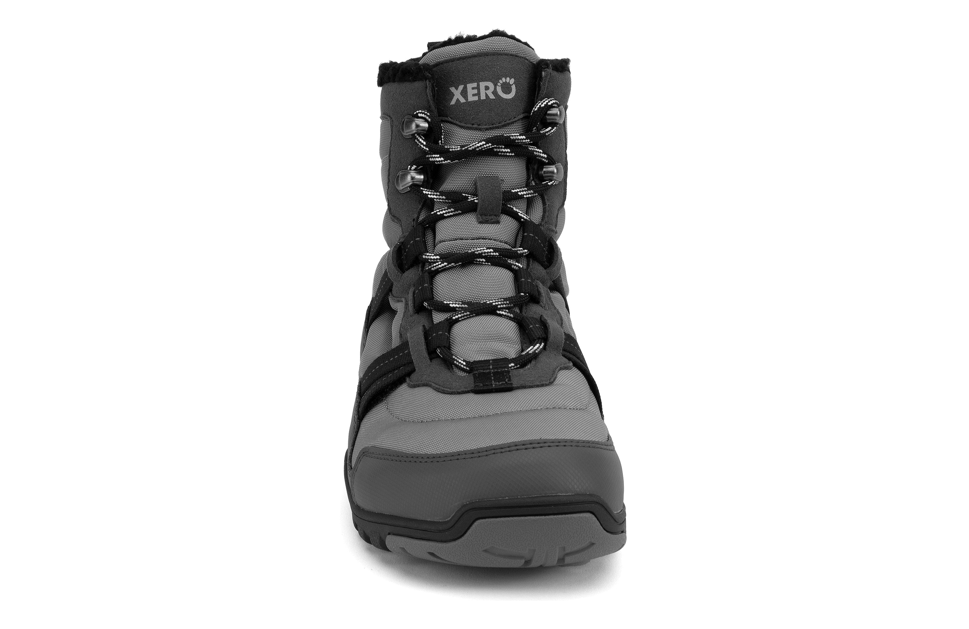 Xero Shoes Alpine Mens barfods vinterstøvler til mænd i farven asphalt, forfra