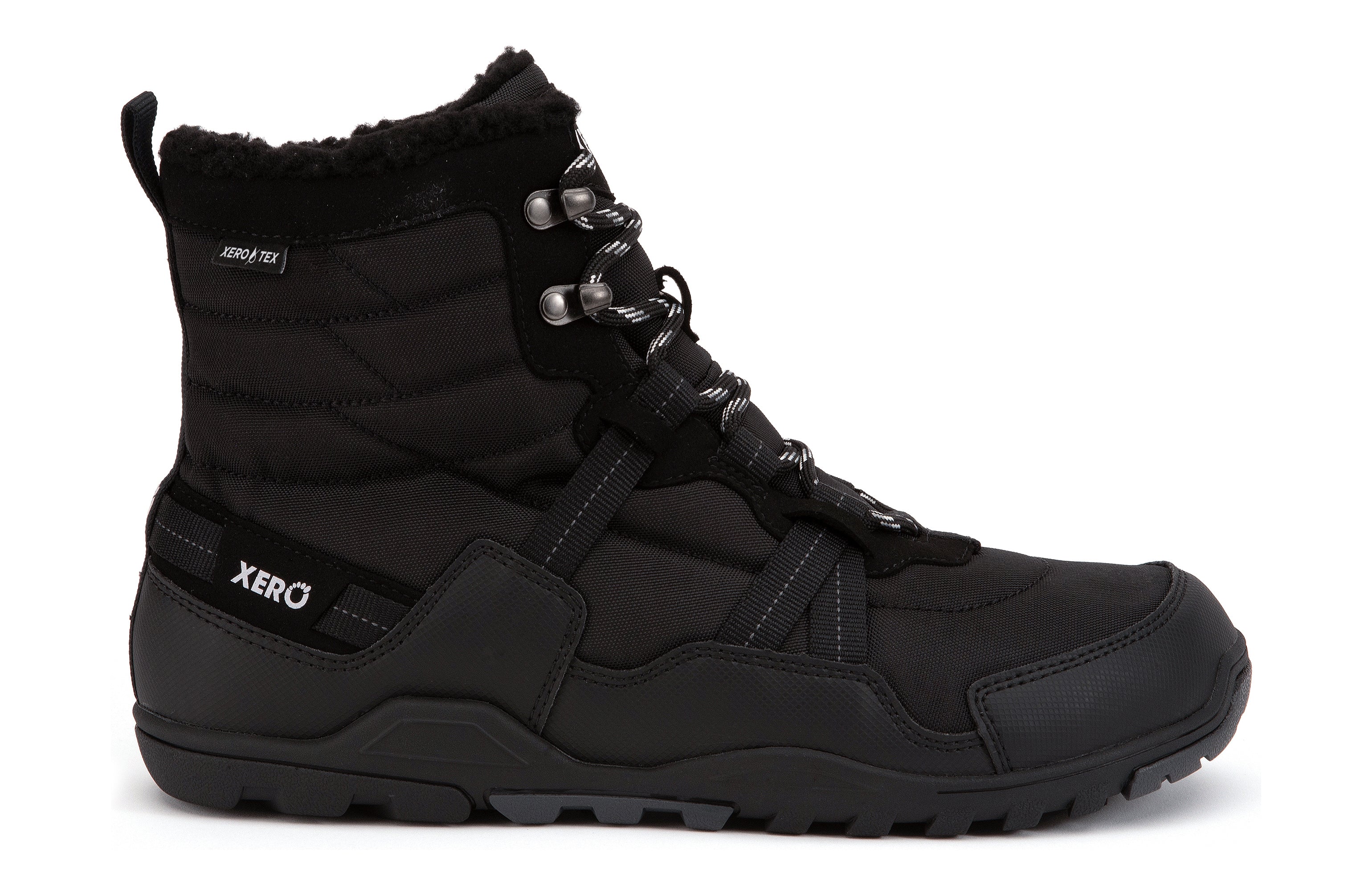 Xero Shoes Alpine Mens barfods vinterstøvler til mænd i farven black, yderside