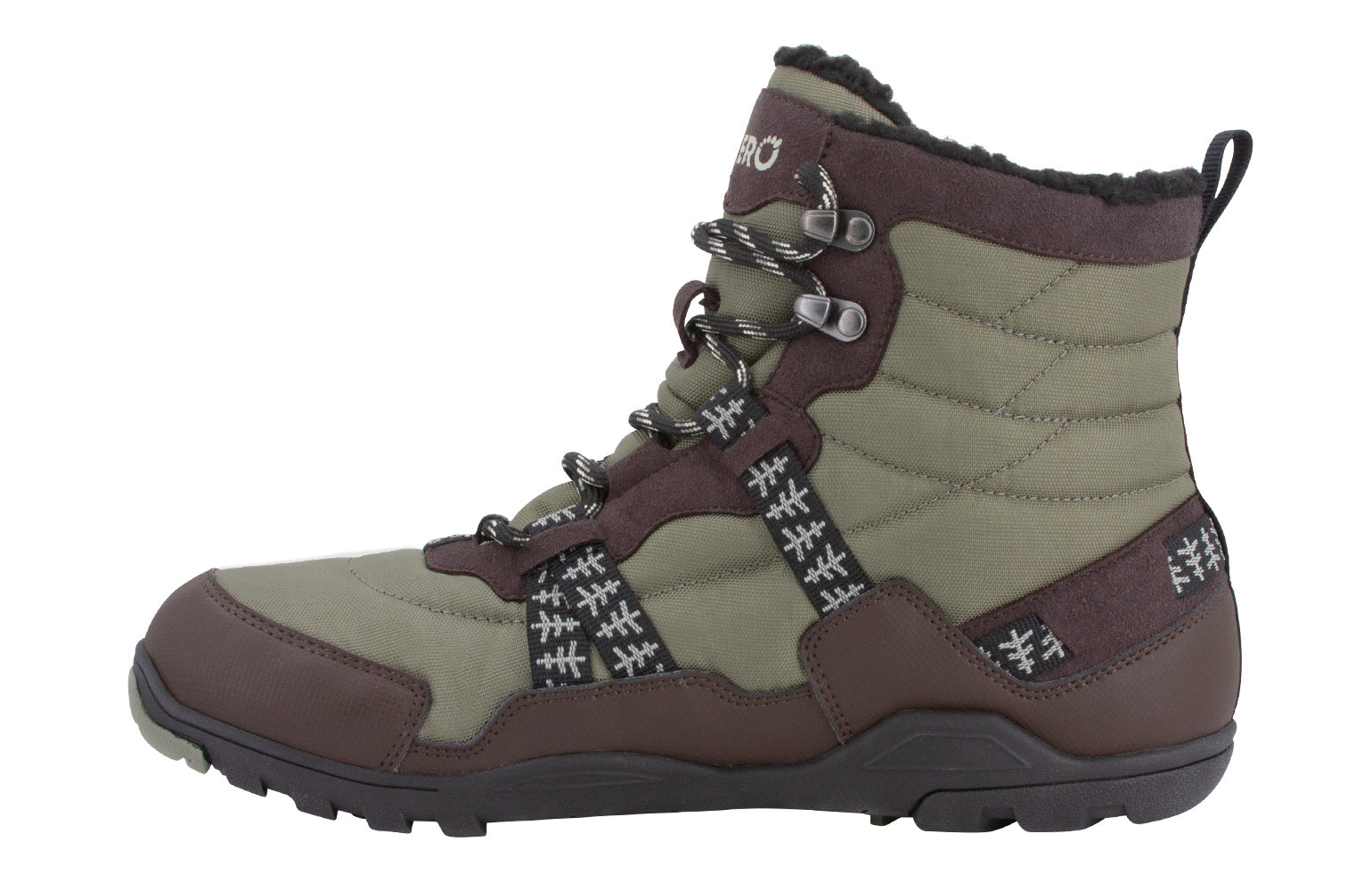 Xero Shoes Alpine Mens barfods vinterstøvler til mænd i farven sage, inderside
